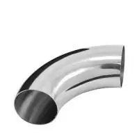 Отвод поручня AISI 304 38.1х1.5х120 под сварку, удлиненный (зеркало)