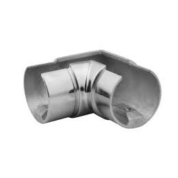 Отвод поручня AISI 304 40х40х1.5 с пазом (зеркало)